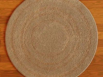 Grey and Beige Dining Room Rug Low-poly 3D model