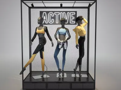 Sportswear female mannequin 3D model