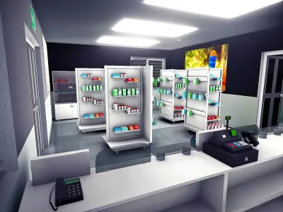 Modular Realistic Hospital Vol2 Low-poly 3D model