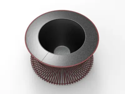 Zigzag Fire Pit Low-poly 3D model