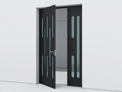 Aluminium door 343 3D model