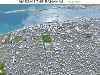 Nassau The Bahamas Low-poly 3D model