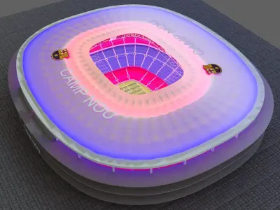 Stadium New Camp Nou Low-poly 3D model