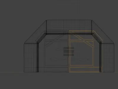 Space ship door Free low-poly 3D model