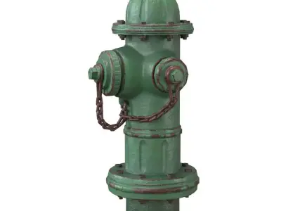 Low Poly Fire Hydrant Free 3D model