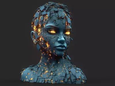 Cybernetic Humanoid High Detail 3D model
