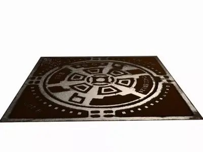  Sewer cap Low-poly 3D model