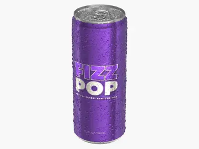  Sleek Soda Can With Droplets 330ml V2 