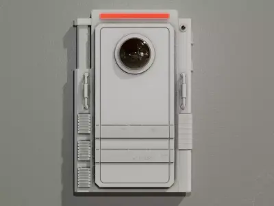 Sci-fi door  Low-poly 3D model