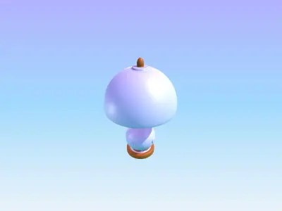 Stylized Lamp 3D Model Low-poly 3D model