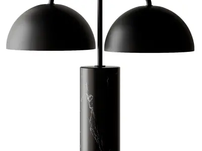 DOMES BLACK MARBLE TABLE LAMP by CB2 Exclusive 3D model
