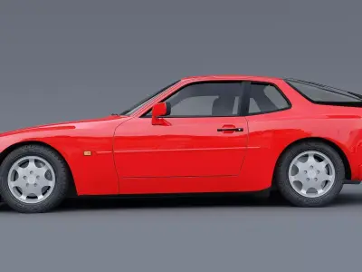 1989 Porsche 944 Turbo 3D model
