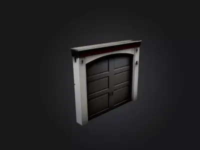 Realistic Garage Door Low-poly 3D model