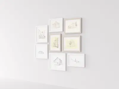 Picture Frames Sketch 3D model
