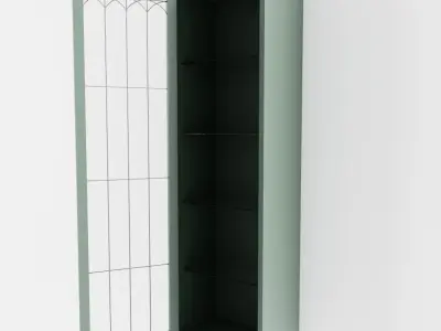 Green Cottage Kitchen Wall Cabinet 3D model