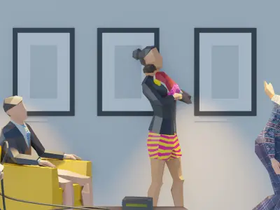 Stay Home Low Poly Posed People Pack Low-poly 3D model