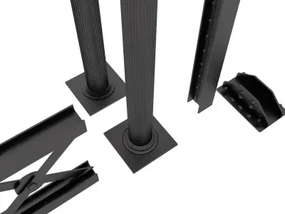 10pc Victorian Factory Starter Set Low-poly 3D model