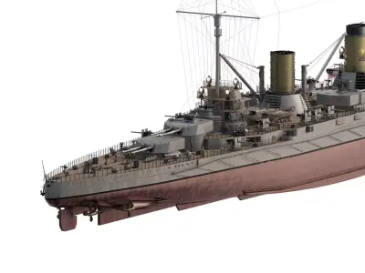 IMPERIAL GERMAN NAVY MARINE BATTLECRUISER 3D model