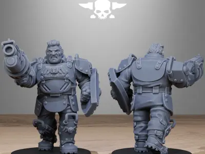 GrimGuard Armored Mutants 3D print model