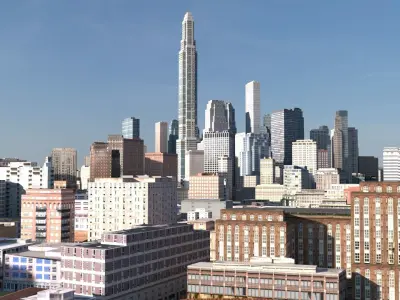 City 06 Low-poly 3D model