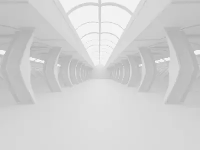 Concept space interior empty room 4 Low-poly 3D model