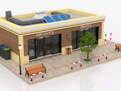 Bakery Low-poly 3D model