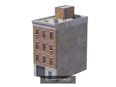 Apartment Buildings 3D Model Pack