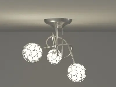 Globes Ceiling Light Free 3D model