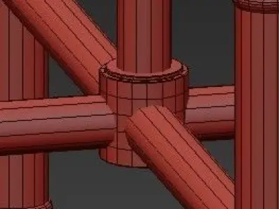 Meurice Rectangle Chandelier 3D model