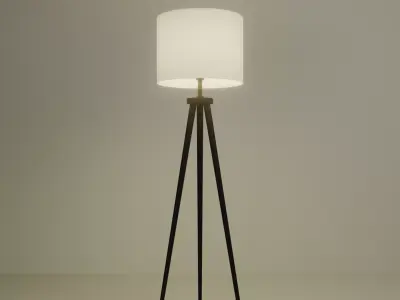 Modern Tripod Floor Lamp AR Low-poly 3D model