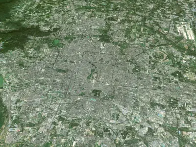 Beijing city and surroundings 3D model