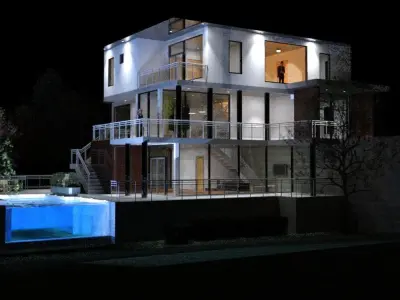 Small Modern House Design 3D model