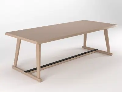 Recipio dining table with legs 3D model
