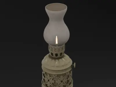 Classic Oil Lamp 3D model
