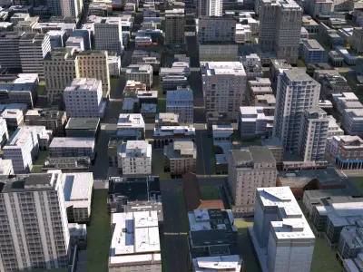 City 16 Low-poly 3D model