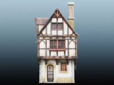 Medieval Stylized House PBR - EM-19 3D model