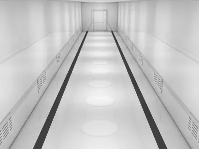 Sci Fi Corridor 3D model 27