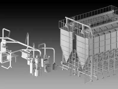 12 Factory Props-High detail 3d models- Vol 04 Low-poly 3D model