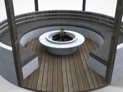 garden gazebo 3d model 3D model