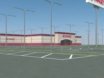 Target with Parking Lot 3D model