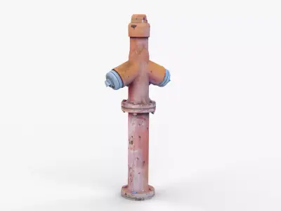 Fire Hydrant 3 Low-poly 3D model