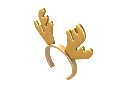 Rudolf Headband v1 004 Low-poly 3D model