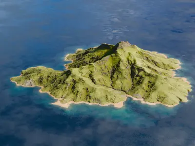 Island Mountain 1 3D model