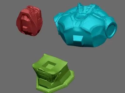 Darkseid Bust Mecha 3D print model