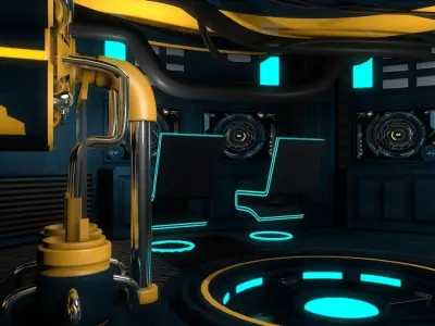 Sci Fi Room 3D model 20
