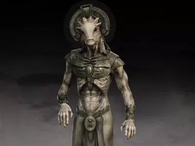 The Alien Precursors Low-poly 3D model