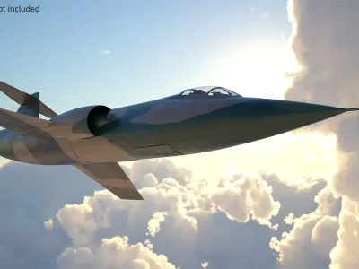  Flying Supersonic Recon Jet Camo Green Simplified 