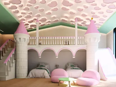 Cama Castillo - Castle Bed Free 3D model