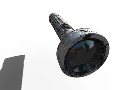 Classic Tiger Head Flashlight Low-poly 3D model