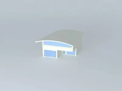 Modern house glass paving terrasse Free 3D model
